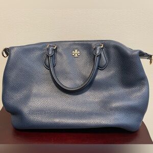 Tory Burch Navy Blue Leather Handbag